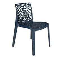 Chaise de jardin résine Gruvyer 52 x 51 x 81 cm bleu pétrole
