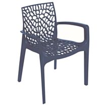 Fauteuil de jardin Gruvyer 56,5 x 55 x 81 cm bleu pétrole