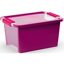 Boîte de rangement BiBox plastique à couvercle 11 L violet - KIS