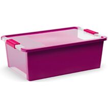 Boîte de rangement BiBox plastique à couvercle 26 L violet - KIS