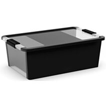 Boîte de rangement BiBox plastique à couvercle 26 L noir - KIS