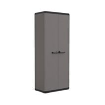 Armoire haute résine PIU range balai 166 x 68 x 39 cm gris/noir - KETER