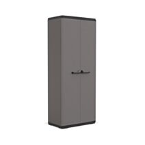 Armoire haute résine PIU range balai 166 x 68 x 39 cm gris/noir - KETER