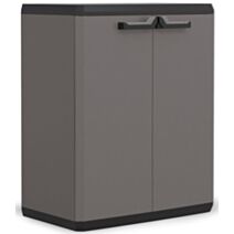 Armoire basse résine PIU 83 x 68 x 39 cm gris/noir - KETER
