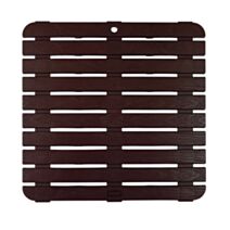 Caillebotis douche/baignoire 55x55cm marron - TATAY