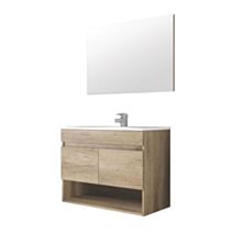 Meuble à Suspendre Cotton L80cm Bois Brun Mélaminé Livré en Kit