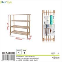 Etagère à chaussures bois 4 niveaux 62,5 x 26 x 67,5 cm