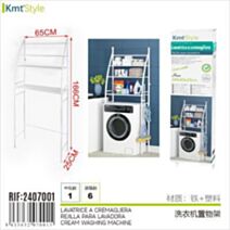 Etagère de rangement dessus de machine 65 x 25 x 166 cm blanc