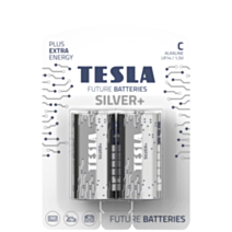 2 piles alcalines C Silver+ - TESLA