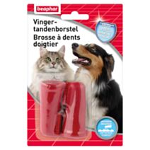 Brosse à dents doigtier chien et chat x2 - BEAPHAR