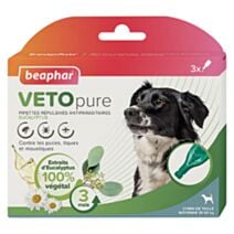 Pipette Vetopure naturel insectifuge eucalyptus chien taille M x3 - BEAPHAR
