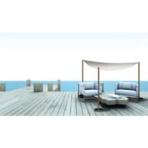 Voile d'ombrage polyester carré 360x360cm multicolore
