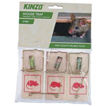 Piège à souris 10 x5 x 2 cm, 3 pièces - KINZO