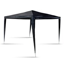 Toiture de terrasse polyéthylène 300x300cm noir carrée à monter soi-même