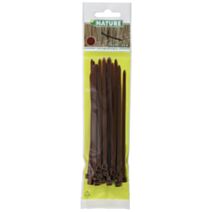 Collier de fixation 15 cm chocolat x25 - NATURE