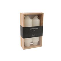 Bougie chandelle Vela Ø3,5xH.12,5cm blanc - DECOSTARS