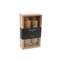 Bougie chandelle Vela Ø3,5xH.12,5cm beige - DECOSTARS