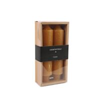 Bougie chandelle Vela Ø3,5xH.15,5cm ambre - DECOSTARS