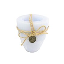 Bougie bol Tonnie H11cm bleu clair - DECOSTARS