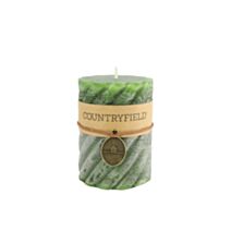 Bougie ronde spirale Tonnie H10cm vert kaki - DECOSTARS