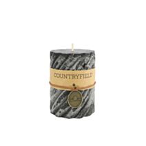 Bougie ronde spirale Tonnie H10cm noir - DECOSTARS