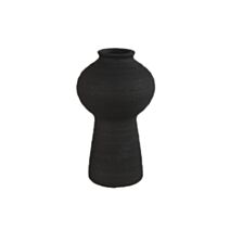 Poterie vase haut rond Dobber Ø16,5xH.28cm noir - DECOSTARS