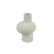 Vase poterie rond Ennis S Ø14xH.20cm blanc - DECOSTARS