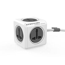 Bloc multiprises universelles avec rallonge gris - POWERCUBE