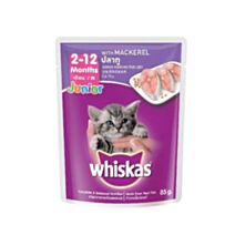 Aliment humide chaton Junior Gelée Maquereau 85 g - WHISKAS®