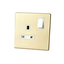 Prise de courant avec interrupteur 13A standard bs champagne - MK HONEYWELL