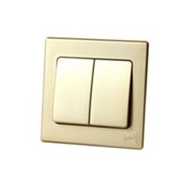 Double interrupteur va-et-vient 10A champagne avant - MK HONEYWELL