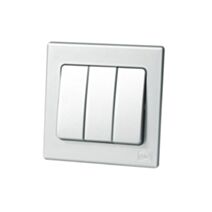 Triple interrupteur va-et-vient 10A titane avant - MK HONEYWELL