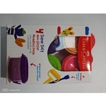 Set de 4 pots de pâte à modeler 50 g Néon Little Creatives - FABER CASTELL