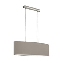 Suspension Pasteri Acier/Tissu Taupe Ip20 E27 - EGLO