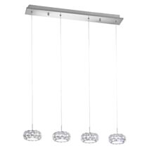Suspension Corliano acier chrome 4 x 5W led 1800lm 4000k - EGLO
