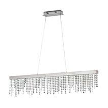 Suspension Antelao acier chrome cristal clair 1150 x 900 x 1500mm 4000k Dimmable - EGLO