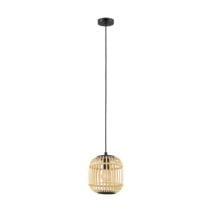 Suspension Bordesley Ø21 x H110 cm noir/naturel E27x1 - EGLO