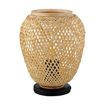 Lampe à poser Dembleby Ø20 x H25 cm E27 1x40W acier/bois - EGLO