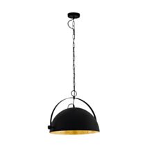 Suspension Covaleda noir Ø45 cm E27x1 60W doré - EGLO