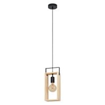 Suspension en bois Famborough E27 naturel - EGLO