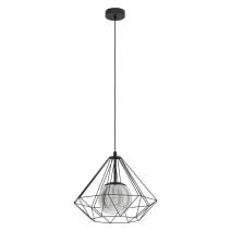 Suspension en acier Vernham Ø44,5 cm E27 noir - EGLO
