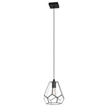 Suspension Mardyke H110 cm acier noir/verre E27x1 - EGLO