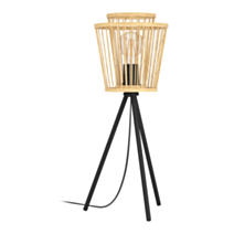 Lampe de table Hykeham H 57 cm acier/bois E27x1 40W - EGLO