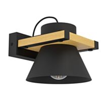 Spot/applique Maccles 18 x 20 cm E27 15W acier noir - EGLO