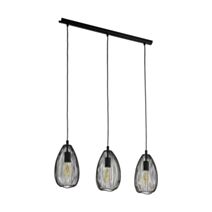 Suspension Clevedon 78 cm 3x60W acier noir - EGLO