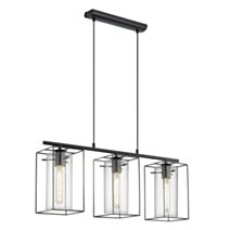 Suspension en verre Loncino E27x3 noir - EGLO