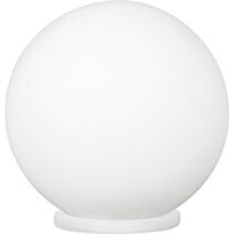 Lampe de table RONDO acier argent verre opale blanc E27 1 x 60W - EGLO
