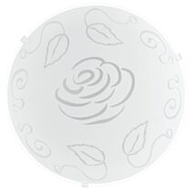 Plafonnier Mars blanc motif "rose" E27 1 x 60 W - EGLO