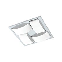 Applique murale/ plafonnier salle de bain Wasao 1 chrome 60 x 320 x 320 mm LED incl. 4 x 5.4W 3000K IP44- EGLO