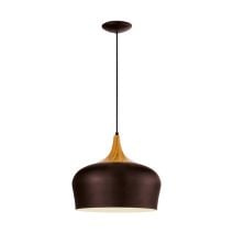 Suspension Obregon marron, crème, chêne ø 350 mm E27 1 x 60W - EGLO
